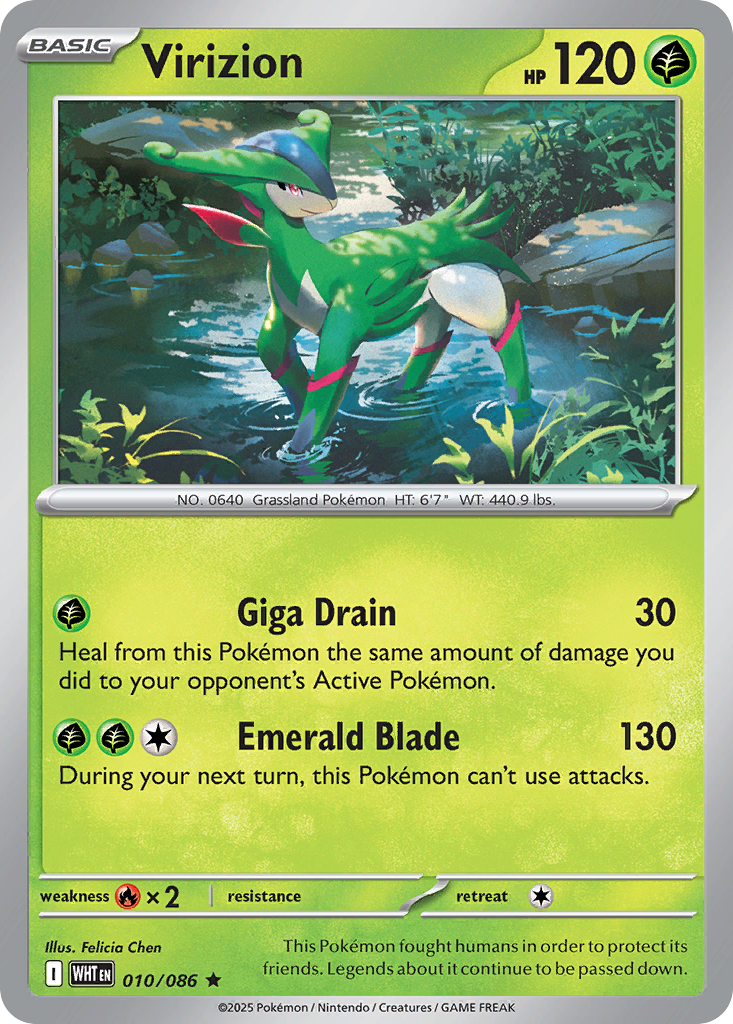 Virizion — White Flare 010/086 Pokémon card