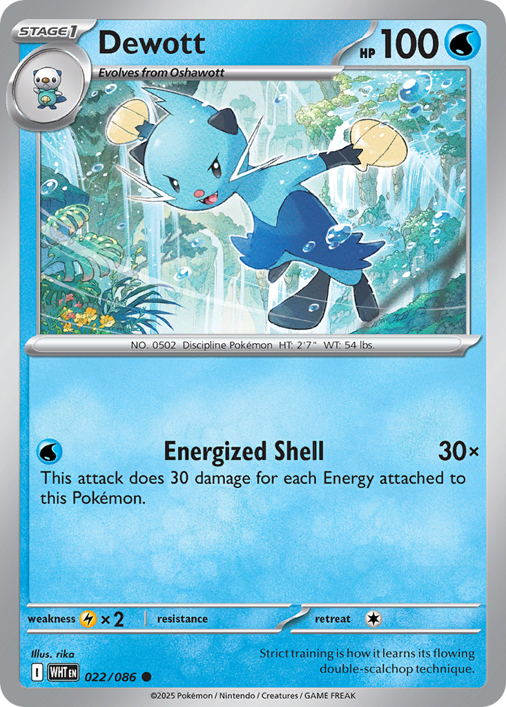 Dewott — White Flare 022/086 Pokémon card