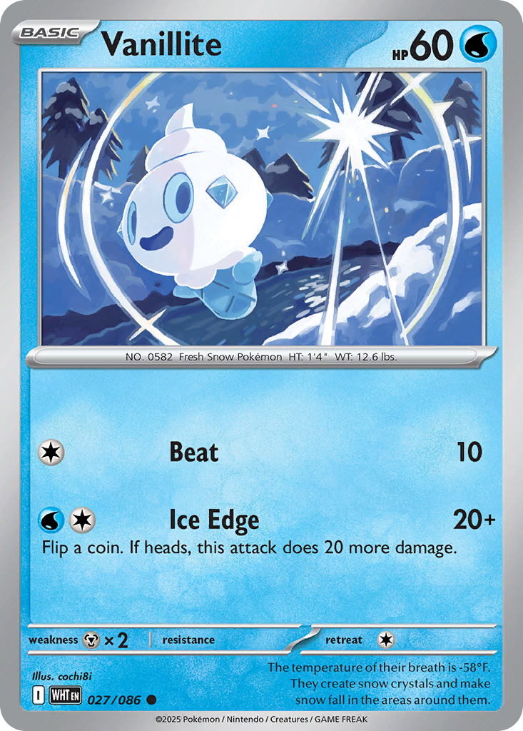 Vanillite — White Flare 027/086 Pokémon card