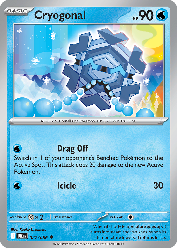 Cryogonal 027/086 — Black Bolt Pokémon TCG