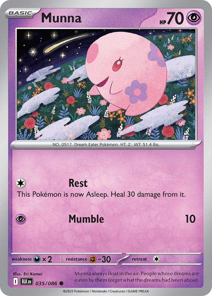 Munna 035/086 — Black Bolt Pokémon TCG