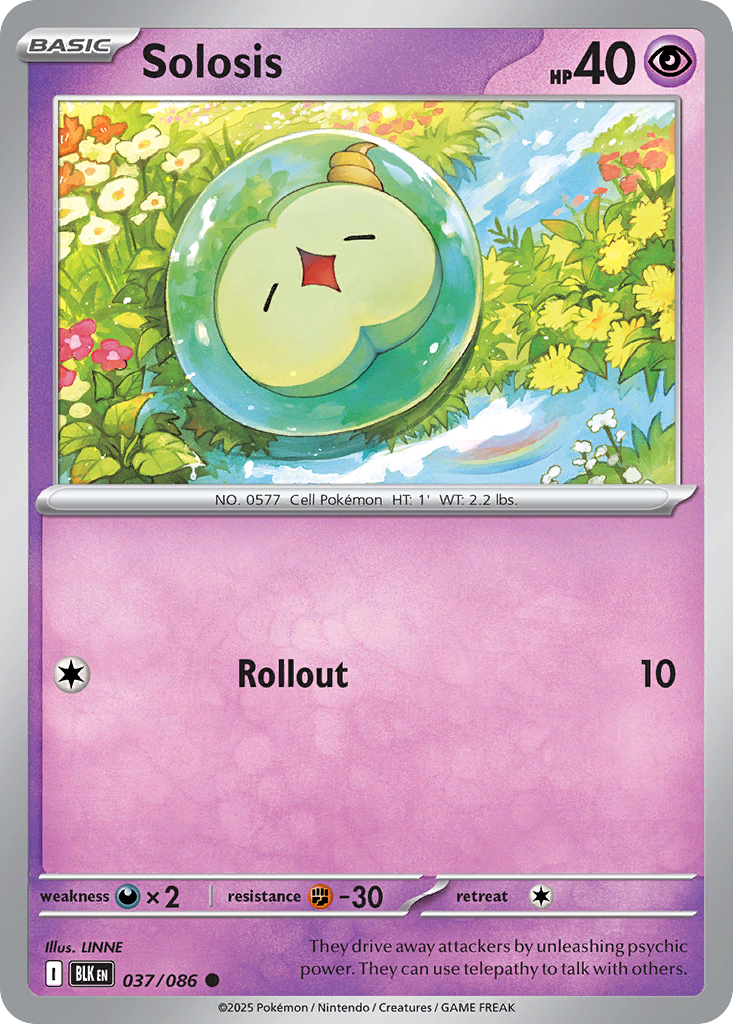 Solosis 037/086 — Black Bolt Pokémon TCG