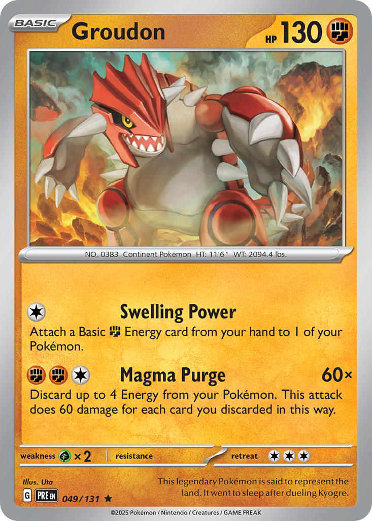 Groudon — Prismatic Evolutions 049/131 Pokémon card