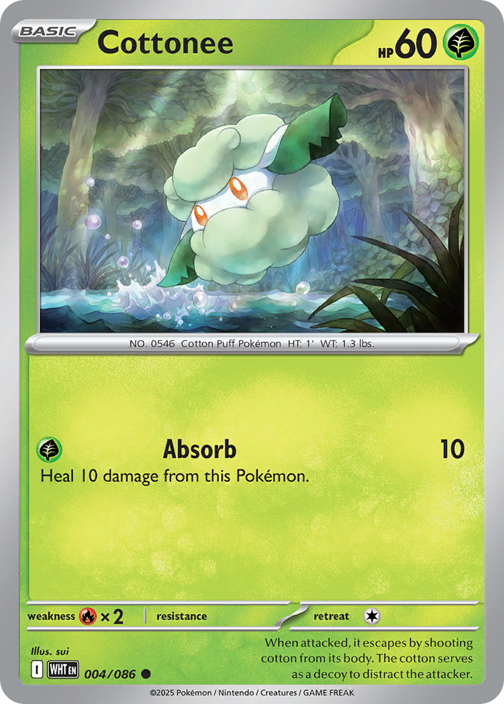 Cottonee — White Flare 004/086 Pokémon card