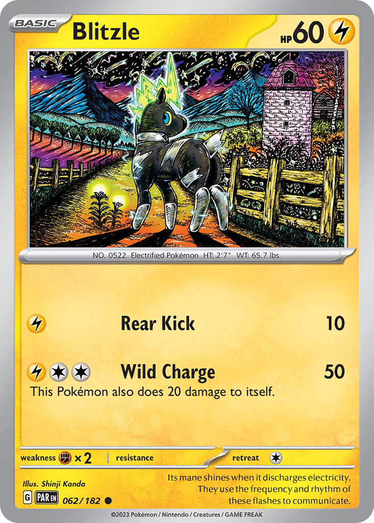 Blitzle 062/182 — Paradox Rift Pokémon TCG