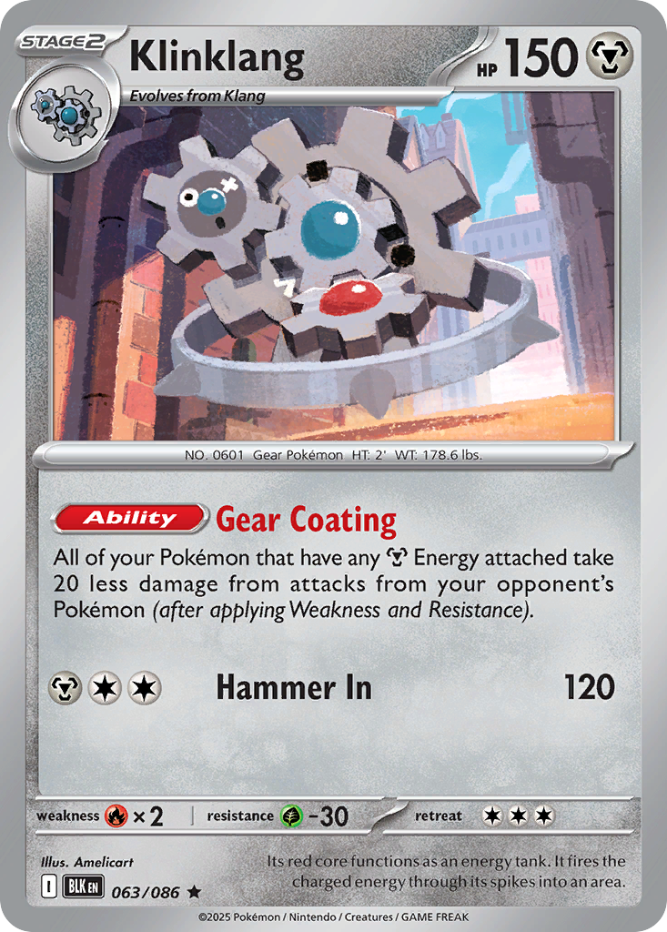 Klinklang 063/086 — Black Bolt Pokémon TCG