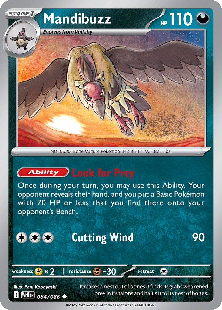 Mandibuzz — White Flare 064/086 Pokémon card