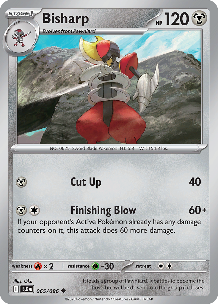 Bisharp 065/086 — Black Bolt Pokémon TCG