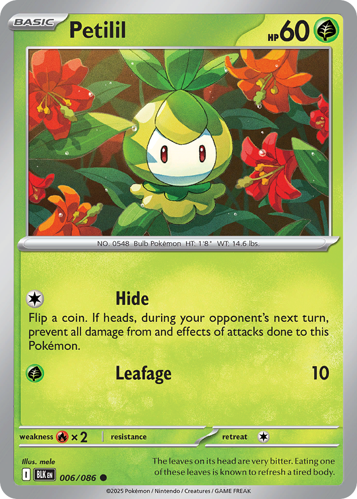 Petilil 006/086 — Black Bolt Pokémon TCG