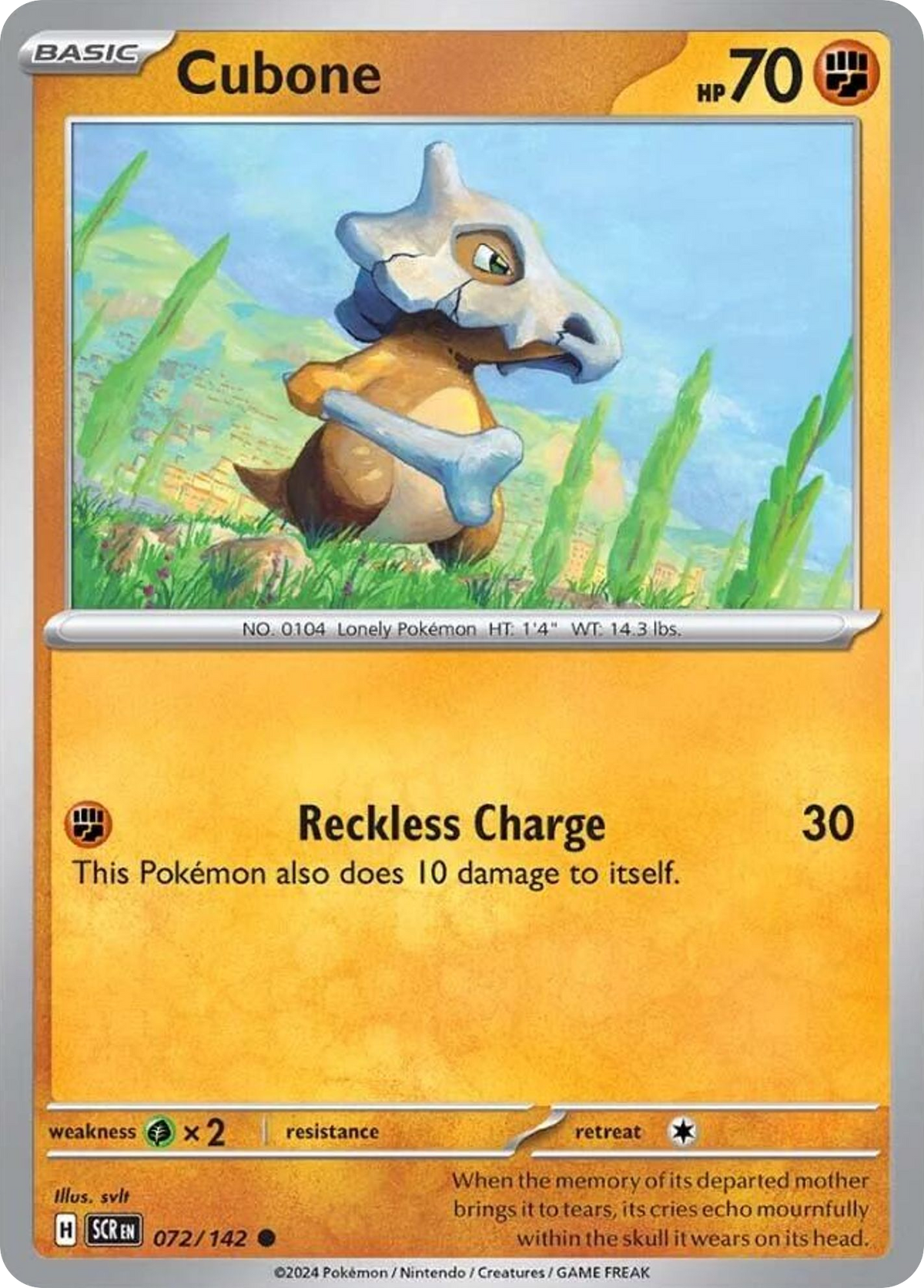 Cubone 072/142 Stellar Crown