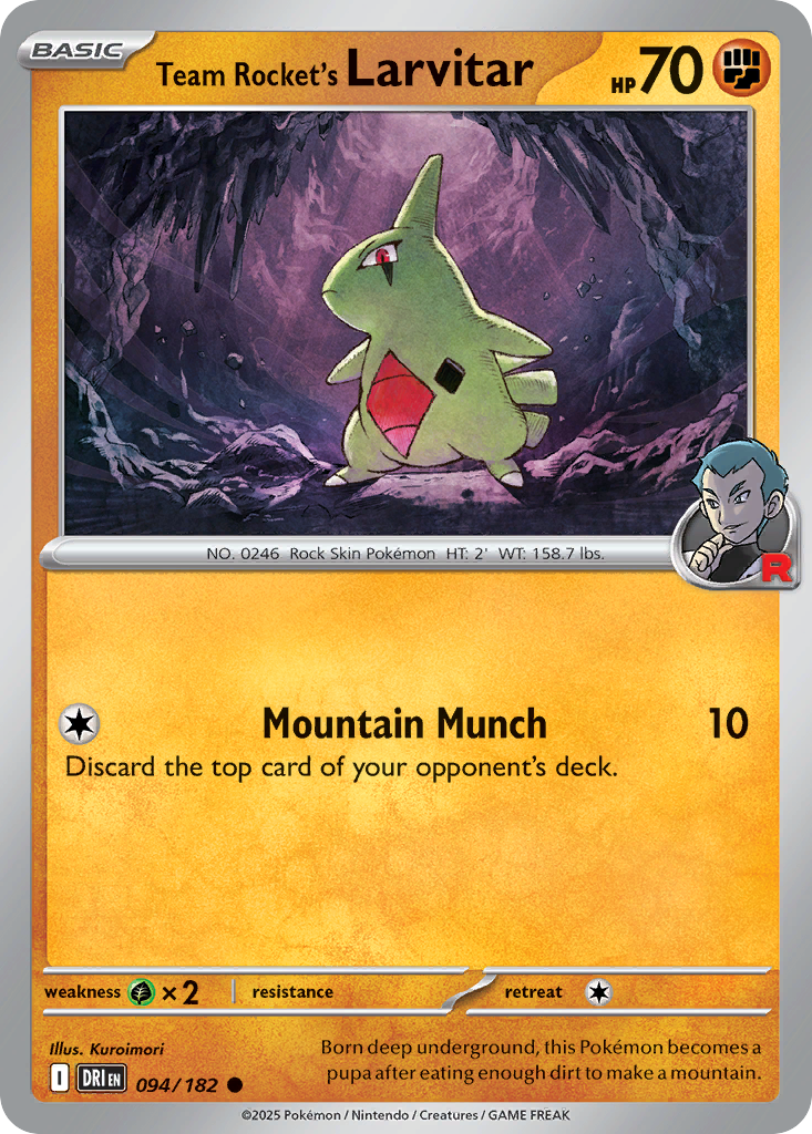 Team Rocket's Larvitar 094/182 Destined Rivals