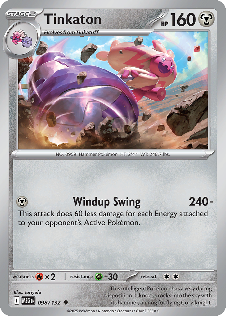 Tinkaton 098/132 — Mega Evolution Pokémon TCG
