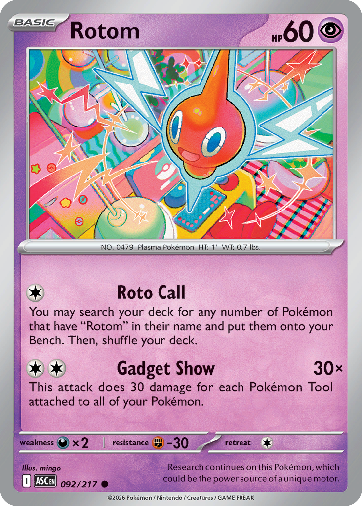 Rotom — Ascended Heroes 092/217 Pokémon card