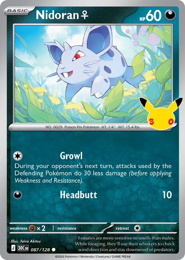 Nidoran F 087/128 30th Celebration
