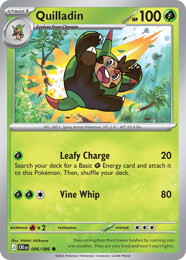 Quilladin 006/086 — Chaos Rising Pokémon TCG