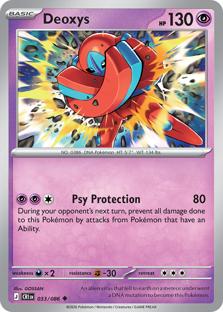 Deoxys 033/086 — Chaos Rising Pokémon TCG