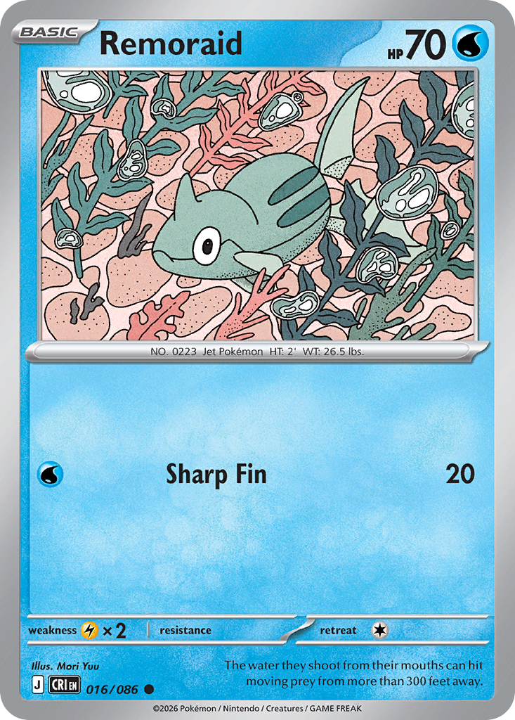 Remoraid 016/086 — Chaos Rising Pokémon TCG