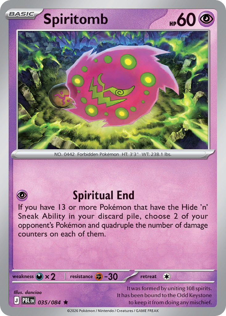 Spiritomb — Pitch Black 035/084 Pokémon card