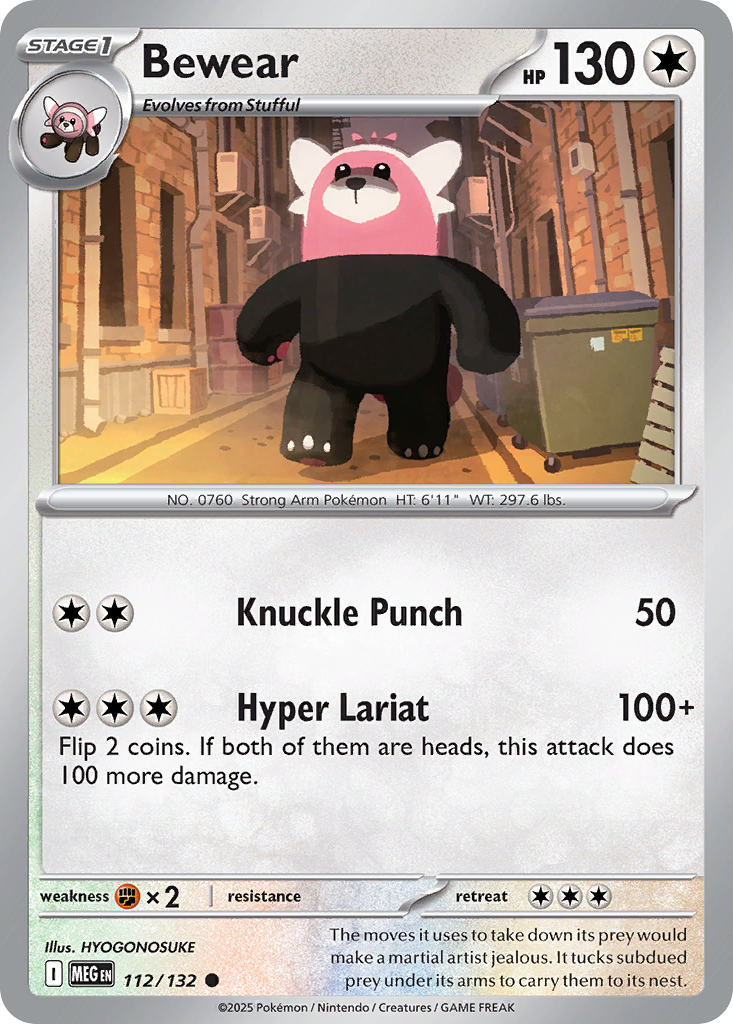 Bewear 112/132 — Mega Evolution Pokémon TCG