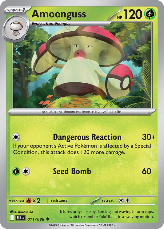 Amoonguss 011/086 — Black Bolt Pokémon TCG