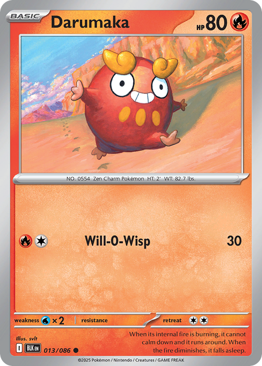 Darumaka 013/086 — Black Bolt Pokémon TCG