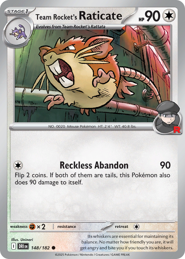 Team Rocket's Raticate 148/182 Destined Rivals