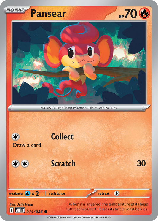 Pansear — White Flare 014/086 Pokémon card