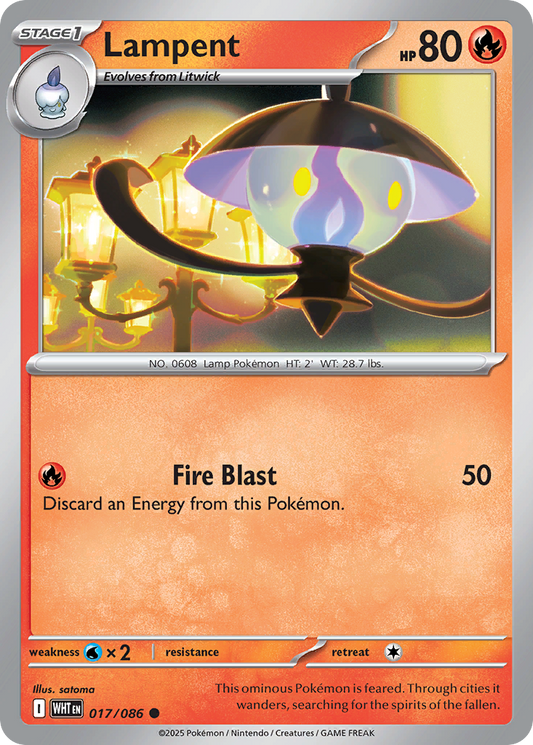Lampent — White Flare 017/086 Pokémon card