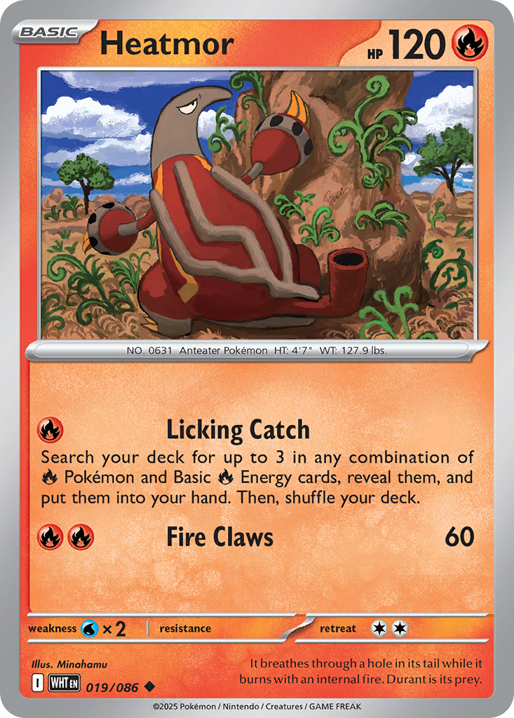 Heatmor — White Flare 019/086 Pokémon card