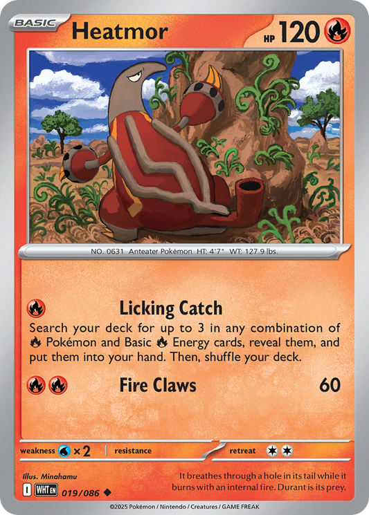 Heatmor — White Flare 019/086 Pokémon card