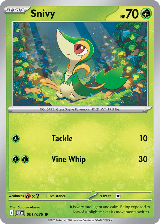 Snivy 001/086 — Black Bolt Pokémon TCG