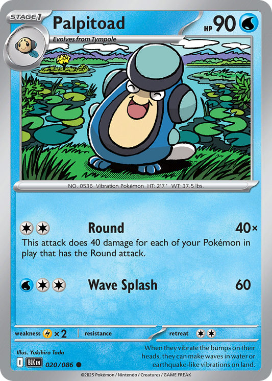 Palpitoad 020/086 — Black Bolt Pokémon TCG