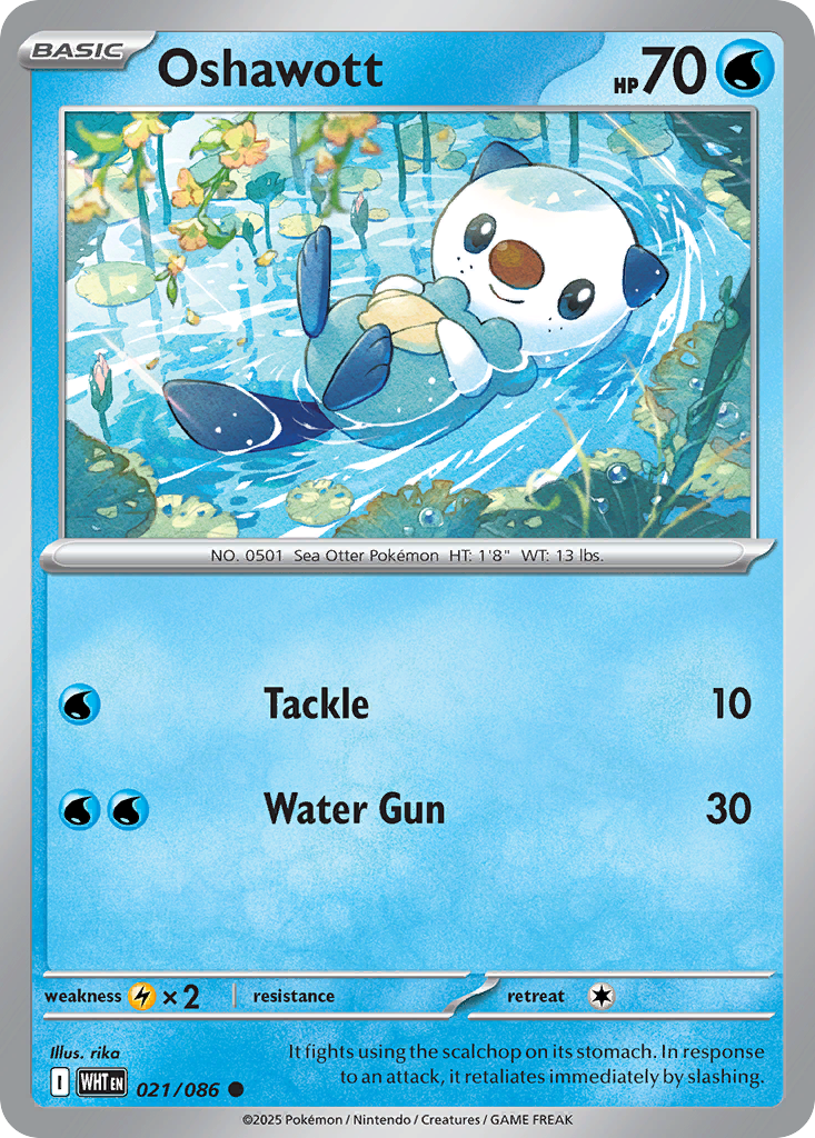 Oshawott — White Flare 021/086 Pokémon card