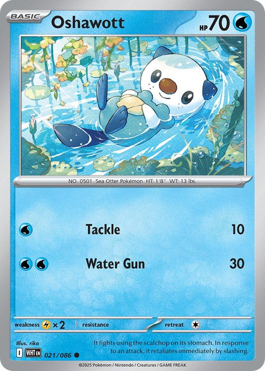 Oshawott — White Flare 021/086 Pokémon card