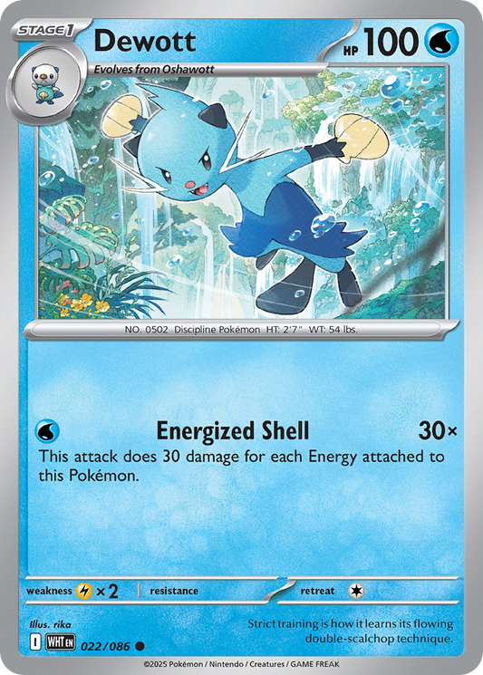 Dewott — White Flare 022/086 Pokémon card