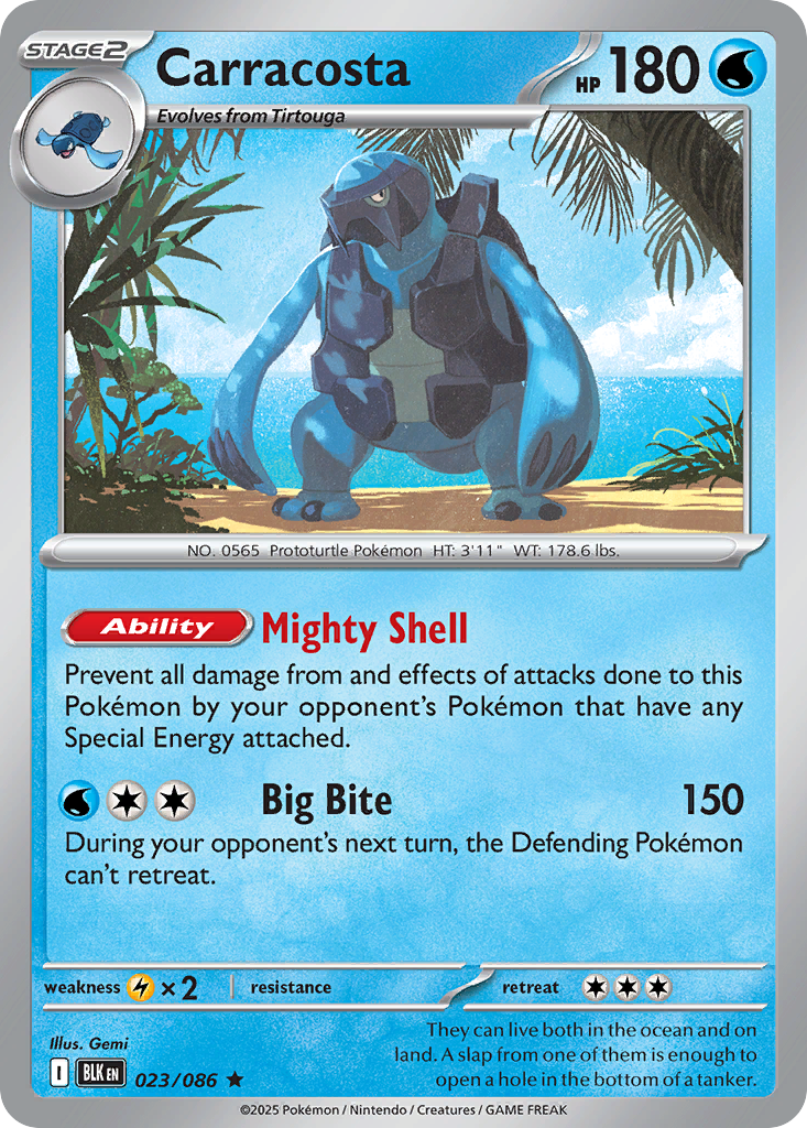 Carracosta 023/086 — Black Bolt Pokémon TCG