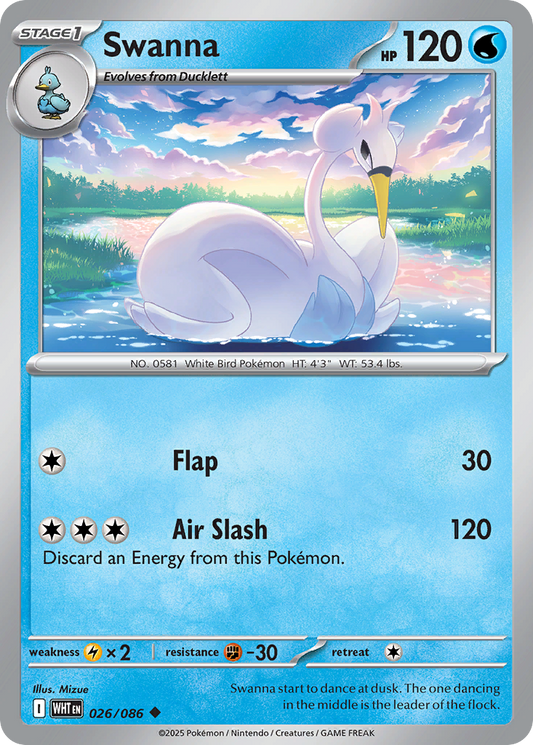 Swanna — White Flare 026/086 Pokémon card