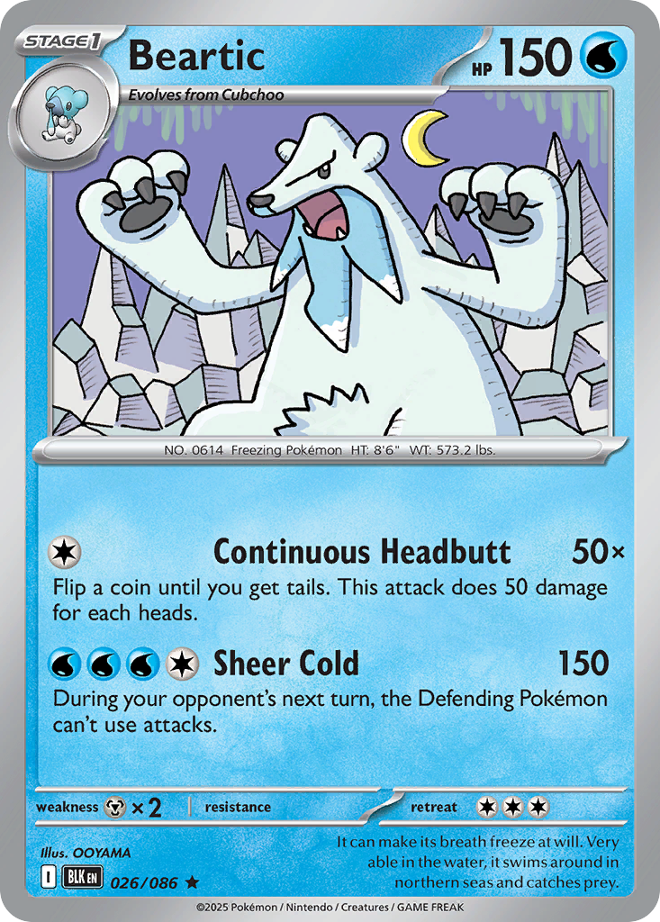 Beartic 026/086 — Black Bolt Pokémon TCG