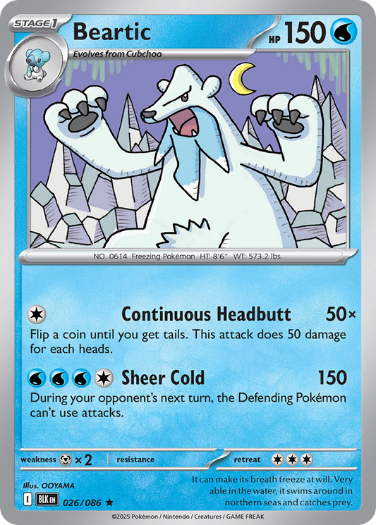 Beartic 026/086 — Black Bolt Pokémon TCG