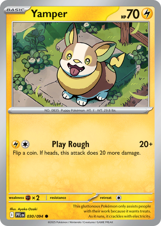 Yamper 030/094 — Phantasmal Flames Pokémon TCG