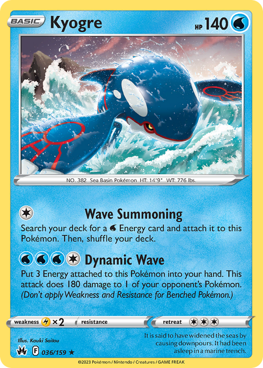 Kyogre 036/159 Crown Zenith