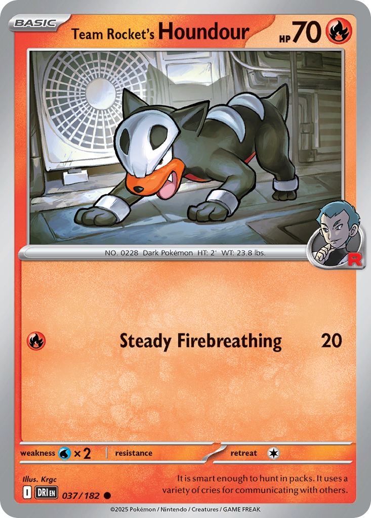 Team Rocket's Houndour 037/182 Destined Rivals