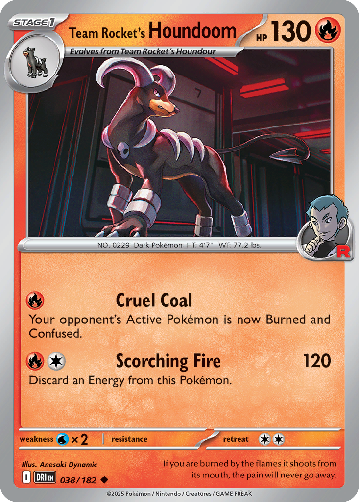 Team Rocket's Houndoom 038/182 Destined Rivals
