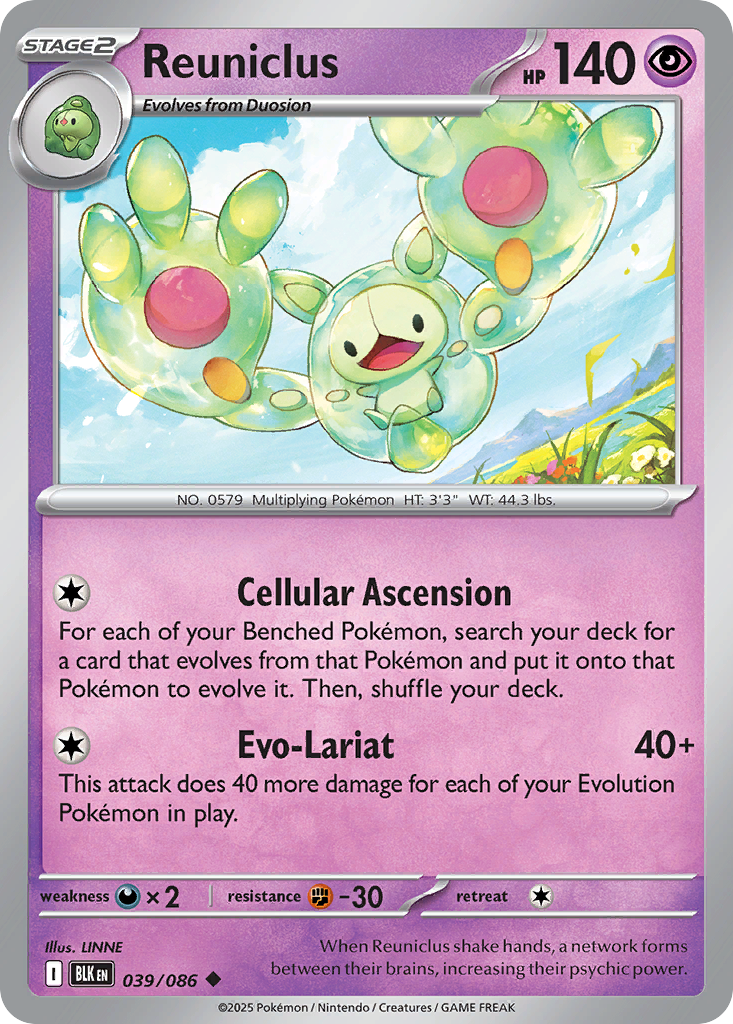 Reuniclus 039/086 — Black Bolt Pokémon TCG