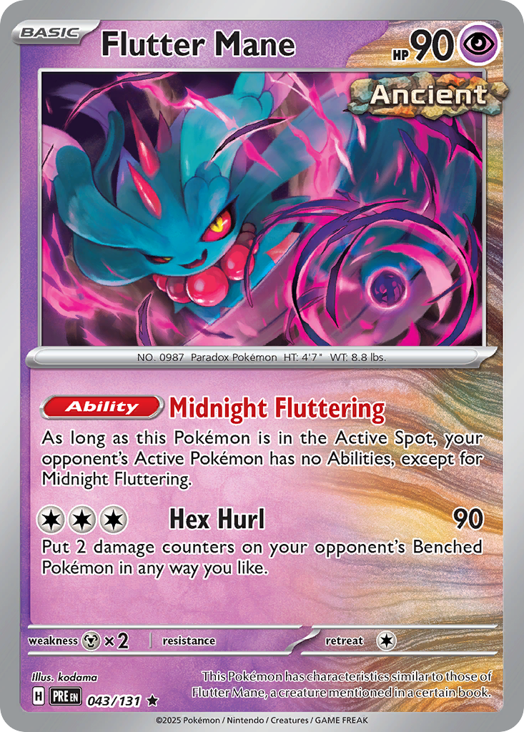 Flutter Mane — Prismatic Evolutions 043/131 Pokémon card