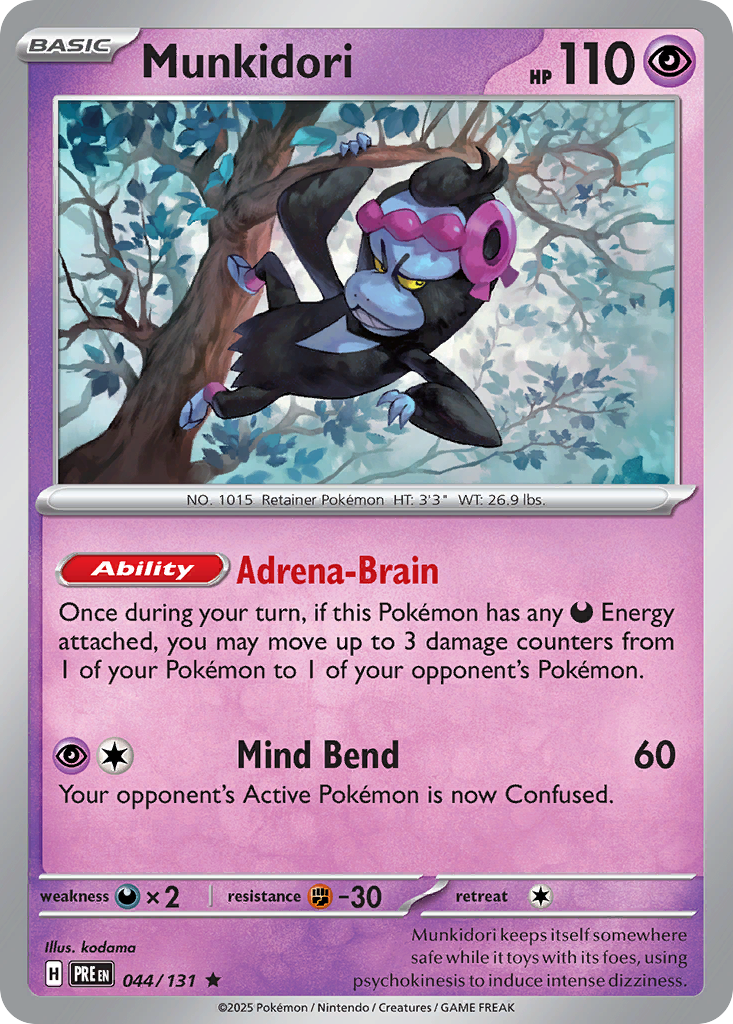 Munkidori — Prismatic Evolutions 044/131 Pokémon card