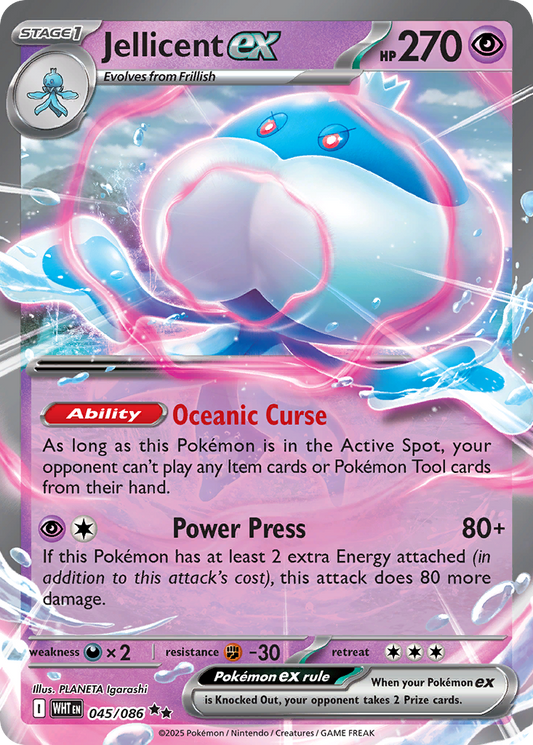 Jellicent ex — White Flare 045/086 Pokémon card
