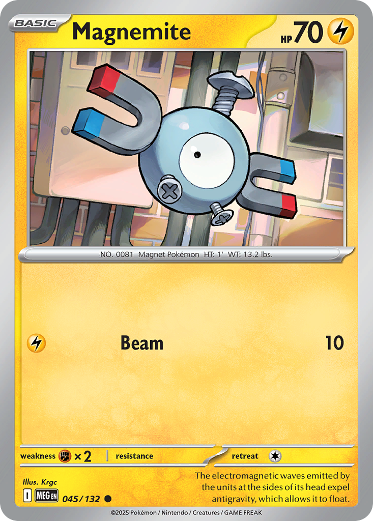 Magnemite 045/132 — Mega Evolution Pokémon TCG