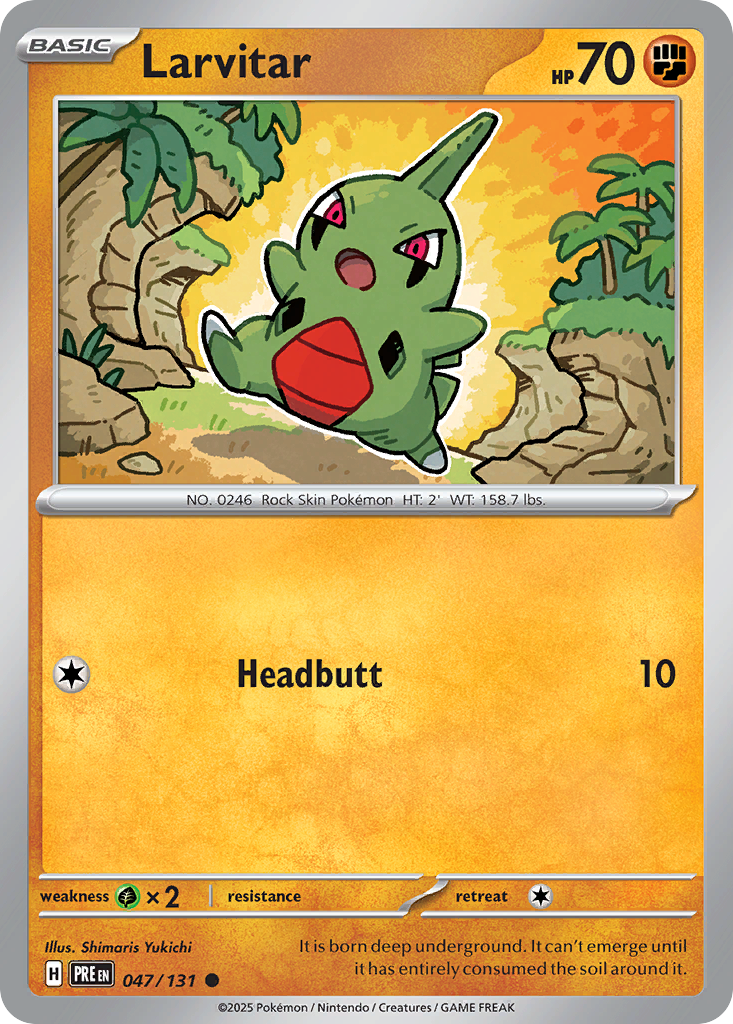 Larvitar — Prismatic Evolutions 047/131 Pokémon card