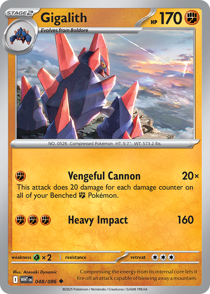 Gigalith — White Flare 048/086 Pokémon card
